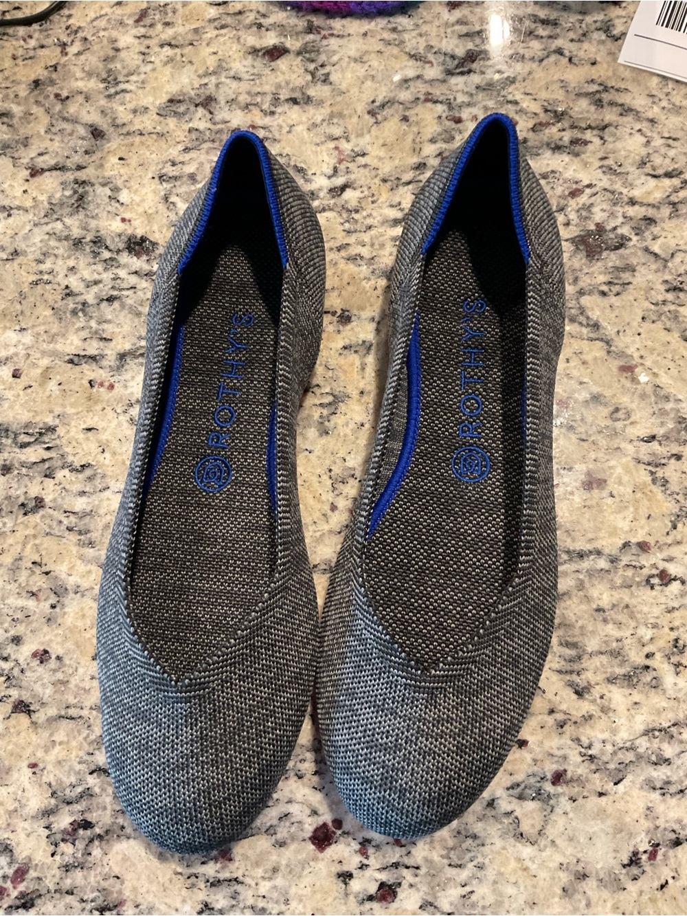 Rothy's Gray Birdseye Flats